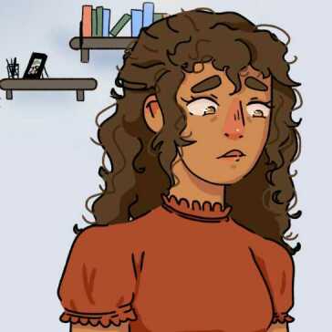 A woman looking sad.