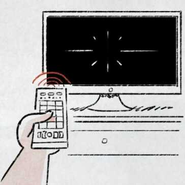 Someone turning off the TV.