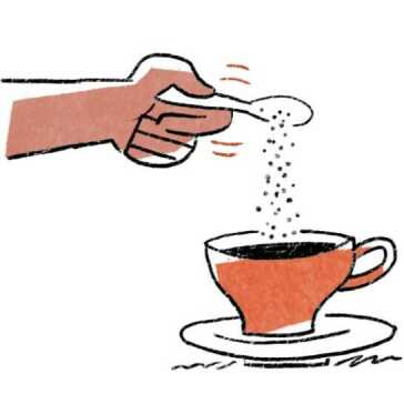 Someone pouring sugar into a cup of coffee.