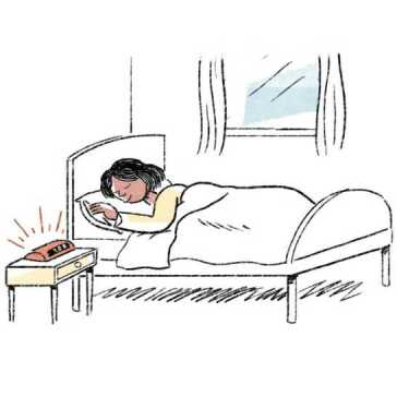 A woman sleeping in bed.